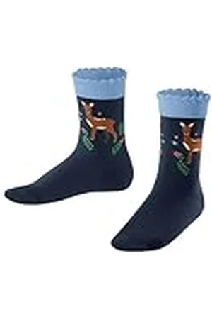 Falke Unisex kinderen Country Deer duurzaam katoen halfhoog met patroon 1 paar sokken, , 19-22