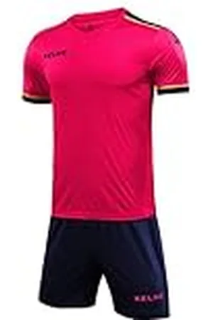 kelme S/S Voetbalset voor heren, neon roze/donkerblauw, 2XL