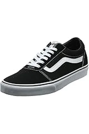 Vans Sneaker Ward Canvas dames Low-Top Trainers , Zwart Suede Canvas Zwart Wit Iju , 34.5 EU