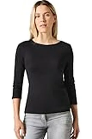 CECIL Basic T-shirt voor dames in effen kleur, , XS