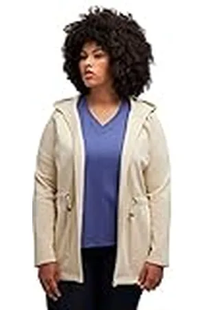 Ulla Popken Dames Open Sweat Jacket Sweatshirt, , Regular, , 46-48
