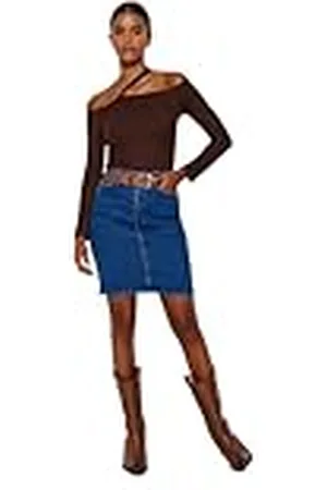 Trendyol Basic mini-denimrok voor dames, , 34