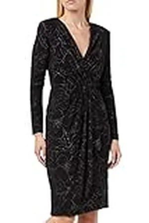 Gina Bacconi Dames Bloemen Metallic Wrap Jurk Cocktail