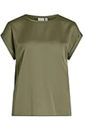 VILA Dames Viellette S/S Satin Top-Noos, pastelgroen, 38