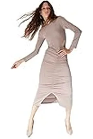 Trendyol Dames vrouw getailleerde bodycon ronde hals gebreide jurk, , XL