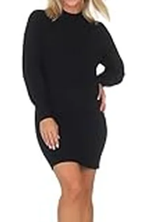 ONLY Dames Onllabelle Life L/S Dress KNT Noos jurk, Black 1, M