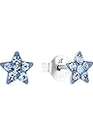 Amor Oorbellen 925 Sterling Zilveren Meisjes Kinderoorbellen, Met Kristalglas, 0,6 cm, Zilver, Ster, Wordt Geleverd In Sieraden Geschenkverpakking, 2036524
