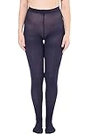 Ulla Popken Gebreide panty voor dames, grote maten, plussize, modieuze vlechtpatroon, warm, , 46-48