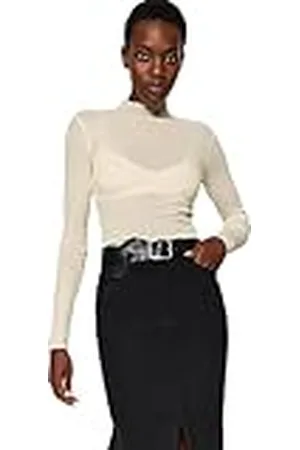 Trendyol Damesblouse met rechte lange mouwen, slank, , L