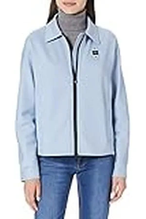 Blauer Korte jas voor dames, gevoerd