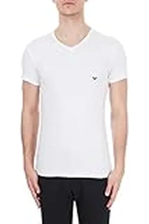 Emporio Armani Heren Basic Stretch Cotton T-shirt met V-hals pyjama bovendeel, , S
