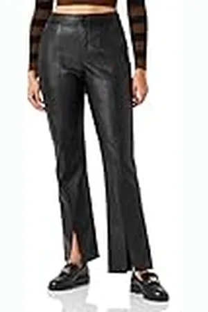 JACK & JONES Jxstella Slim Hw Faux Leather Pant Sn broek dames, Zwart/Details: mat, XS