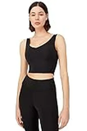 LOS OJOS Sportbeha met V-hals - medium ondersteuning, gevoerde sportbeha voor dames, , XL
