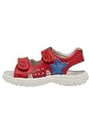 Naturino DOCK-Sandalen van leer met klittenbandsluiting, Rood, 38 EU