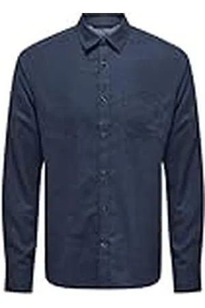 Only & Sons Onsroad Life Reg Melange Ls Shirt met lange mouwen voor heren, , S