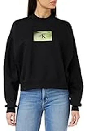 Calvin Klein Jeans Dames verlichte doos logo ronde hals sweatshirts, ., L