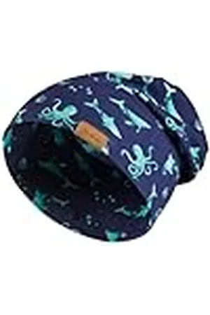 Sterntaler Jongens beanie van vlamgaren jersey bedrukt met zeedieren zonnehoed, , 51