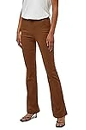 Minus Carma Flared broek voor dames, walnoot bruin, 36