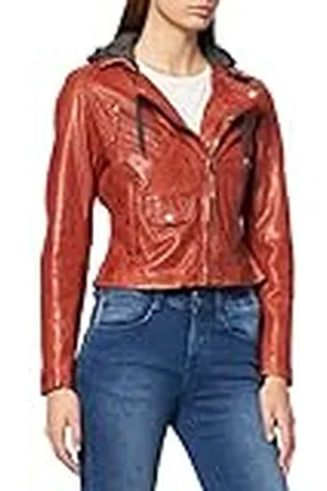Freaky Nation Easy Biker-fn leren jas voor dames, , XL