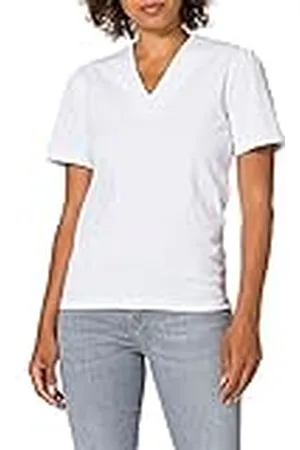 7 for all Mankind Dames V-hals katoen T-shirt, , S