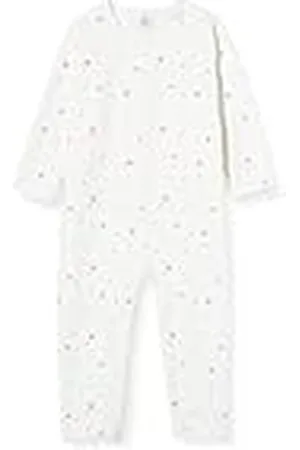 Sanetta Broken Fantastische overall voor babymeisjes, in gebroken wit, winterse sneeuwvlok-allover
