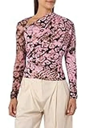 Pinko METI Jersey shirt met koraalscanner met tule, , XS