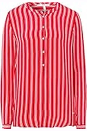 Brax Dames Style Vanda Cupro Stripes gestreepte damesblouse met opstaande kraag blouse, , 44