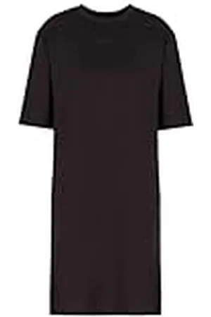 Armani Exchange Duurzame, ronde hals, logo aan de voorkant, casual jurk, , M