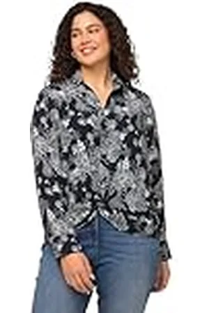 Ulla Popken Hemdblouse voor dames, met print, , 50-52
