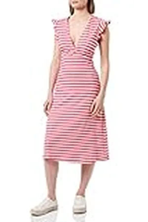 ONLY Vrouwen ONLMAY S/L WRAP Dress Box JRS midi jurk, Shocking Pink, S, shocking pink, S
