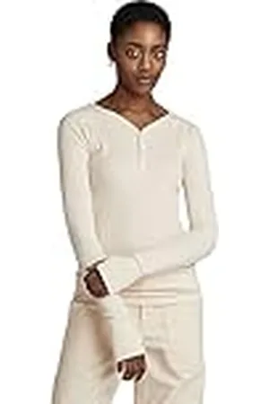 G-Star Dames Slim Rib Henley Ls Wmn Tops, , S