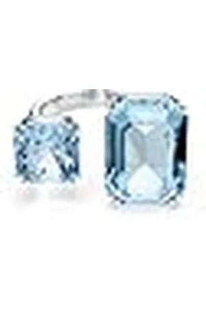 Swarovski Millenia Open Ring, Octagon-Slijpvorm, Blauw, Rodium Toplaag
