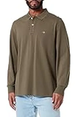 GANT Reg Shield Ls Pique Rugger Poloshirt voor heren, Racing Green, S