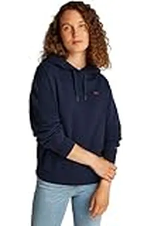 Tommy Hilfiger Dames REG CONTRAST VLAG HOODIE WW0WW45979, Blauw, XXS, , XXS