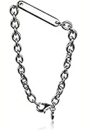 PANDORA Icons Schakelarmband van sterlingzilver met graveerbaar plaatje, 16