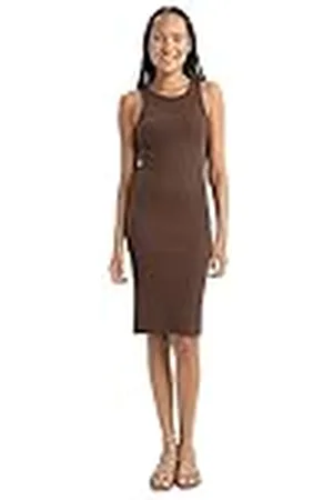 DeFacto Damesjurken zomer - bodycon jurk dames, stijlvol en elegant - zomerjurk voor dames, vrouwelijke en comfortabele jurk, , XS