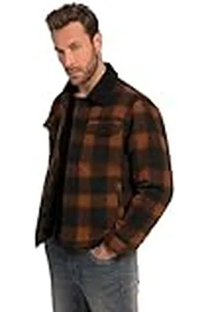 JP 1880 Herenjas, grote maten, jas, outdoor, wolmix, cordkraag, knoopsluiting, borstzakken, tot 8 XL, , 5XL grote maten