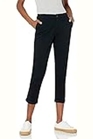 Amazon Dames Mid-Rise Slim-Fit Cropped Tapered Leg Khaki Broek, , 0