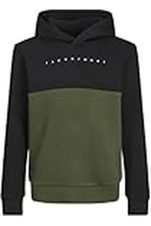 JACK&JONES JUNIOR Jjstar Jj Blocked Sweat Hood Jnr Hoodie voor jongens, , 176