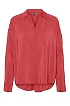 VERO MODA Dames Vmqueeny Ls Oversize shirt WVN Ga Noos shirt met lange mouwen, , XL