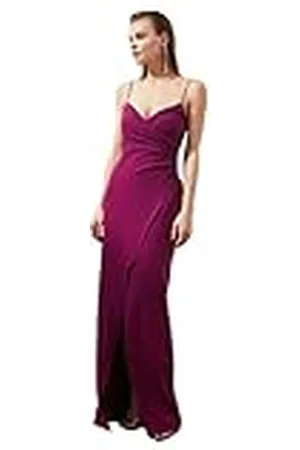 Trendyol Vrouwen Maxi Wrapover Getailleerde Geweven Avondjurk, , 62