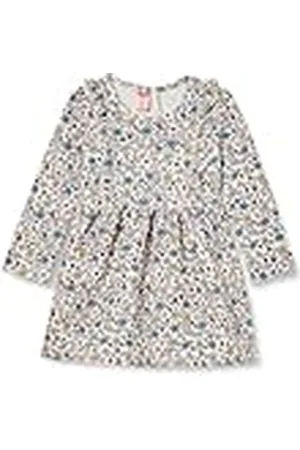Koton Babygirl bloemenjurk, lange mouwen, ronde hals, ruches, glitterdetail-kwasten aan de binnenkant, , 2-3 Jahre