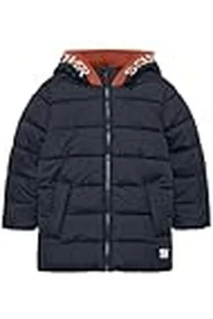 QS by s.Oliver Gewatteerde jas met capuchon en labeling, , 116 cm