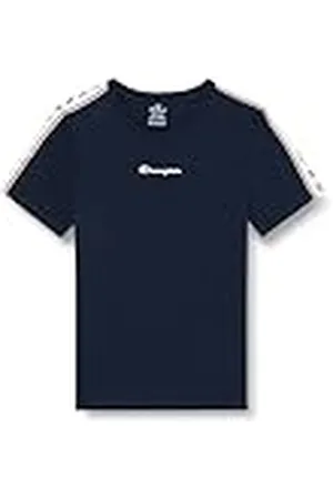 Champion Legacy Retro Sport B - Tape S/S Crewneck T-shirt, marineblauw, 9-10 jaar kinderen en jongeren SS24