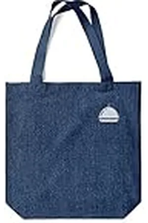 Green Fish Denim-draagtas, bedrukt, boodschappentas, machinewasbaar, opvouwbaar, handtas van jeans met handgrepen, 38 x 42 cm, , Eén maat, modern