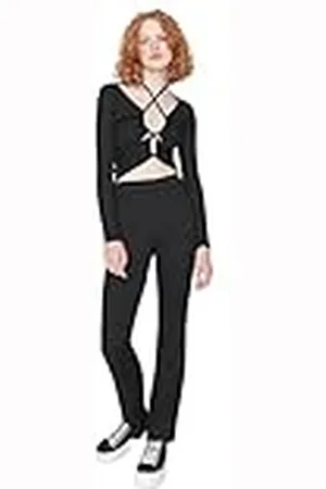 Trendyol Dames vrouw effen gebreide tweedelige set gecoördineerde Outfit, , M, , M