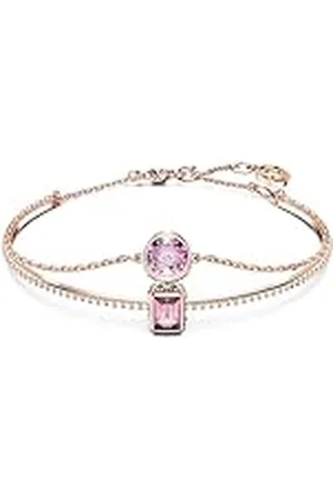 Swarovski Stilla Armband, Verschillende Slijpvormen, Roze, Roségoudkleurige Toplaag