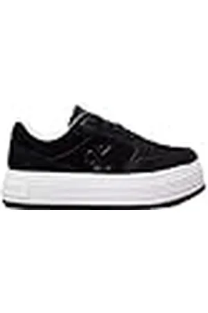 Calvin Klein Jeans Vrouwen Bold PLATF Laceup Low MG Suede YW0YW0YW01575 Sneakers, zwart (zwart/helder wit), 6.5 UK, , 39.5 EU