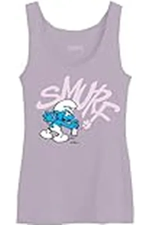 LES SCHTROUMPFS WOSMURFTK001 Tanktop voor dames, spray, paars, maat XS, , XS