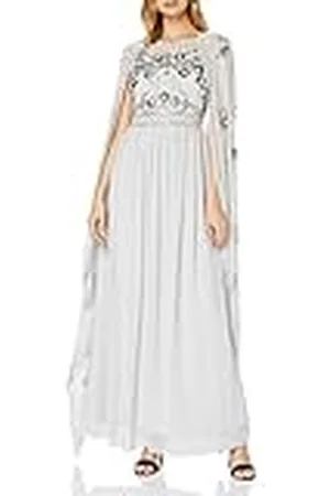 Amelia Rose Clio verfraaide maxi-jurk voor dames met cape, formele nacht, , XS